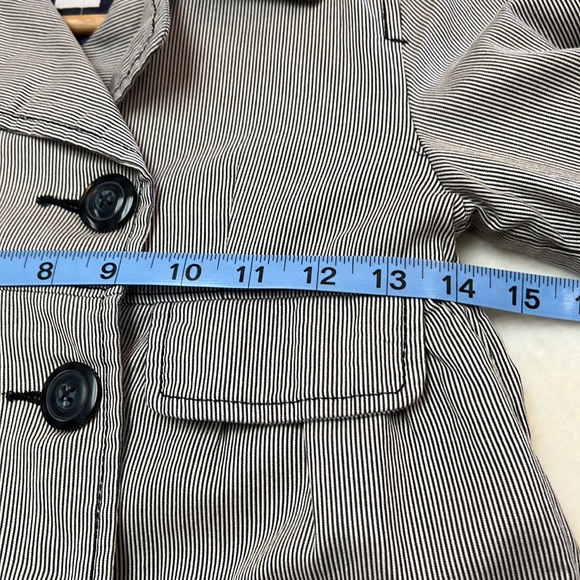 Old Navy Beige Striped Pea Coat - Picture 11 of 16